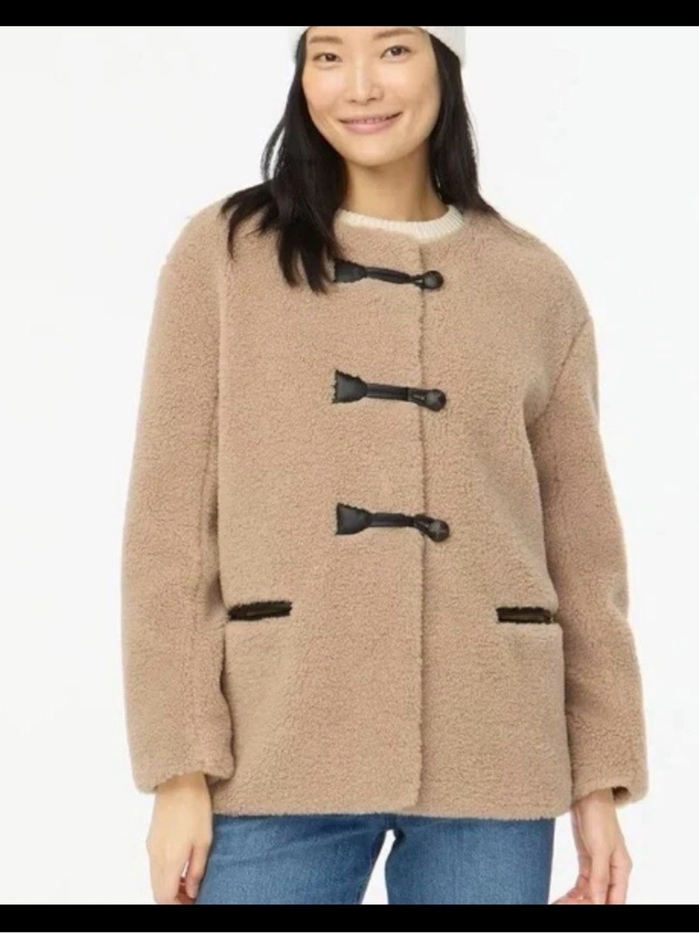JCREW TOGGLE TEDDY COAT